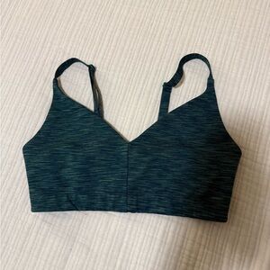 Outdoor Voices Teal/Green Seamless V-Neck Bralette